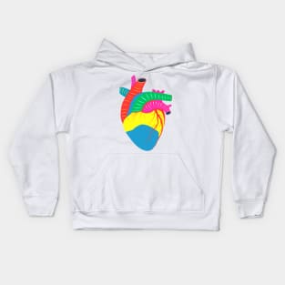 heart colorful anatomy Kids Hoodie